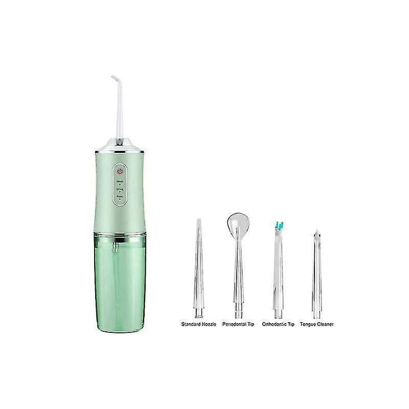 Irigator Oral cu 4 Capete – 3 Moduri de Curățare | Rezervor 220ml, Jet Puternic pentru Igienă Dentară Profesională