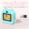 Camera instantanee pentru copii Mini imprimanta termica, idepet®, si3 role hartie 57x27mm, cablu USB, Bluetooth, compatibil iOS/Android, imprimare APP, Albastru
