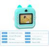Camera instantanee pentru copii Mini imprimanta termica, idepet®, si3 role hartie 57x27mm, cablu USB, Bluetooth, compatibil iOS/Android, imprimare APP, Albastru