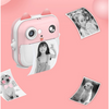 Camera instantanee pentru copii Mini imprimanta termica, idepet®, si3 role hartie 57x27mm, cablu USB, Bluetooth, compatibil iOS/Android, imprimare APP, Albastru