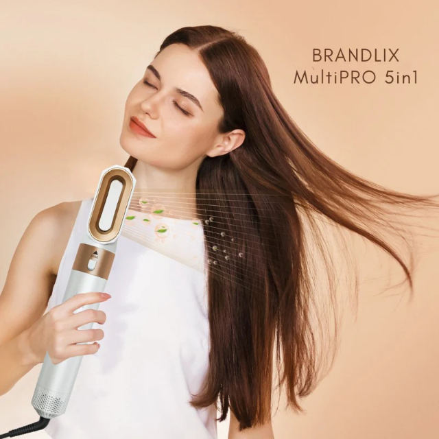 Set de coafură MultiPro 5 în 1 - uscare, îndreptare și ondulare cu un singur dispozitiv