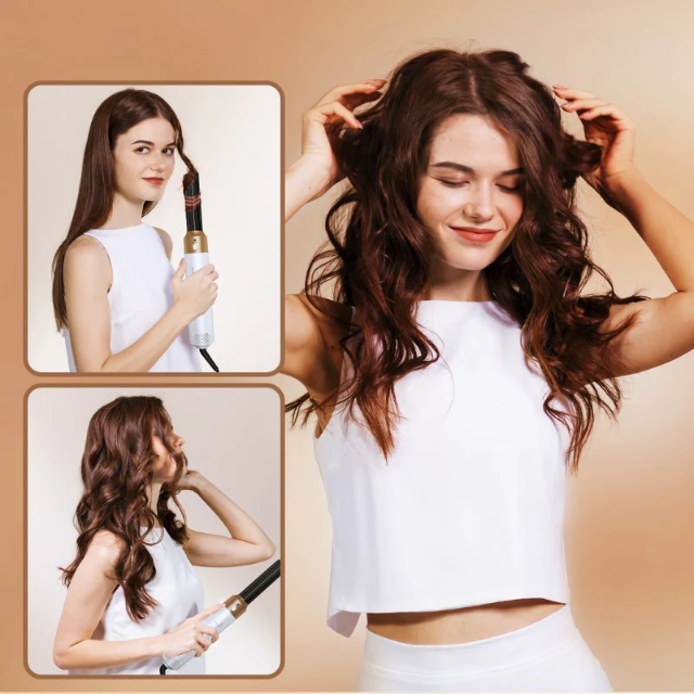 Set de coafură MultiPro 5 în 1 - uscare, îndreptare și ondulare cu un singur dispozitiv