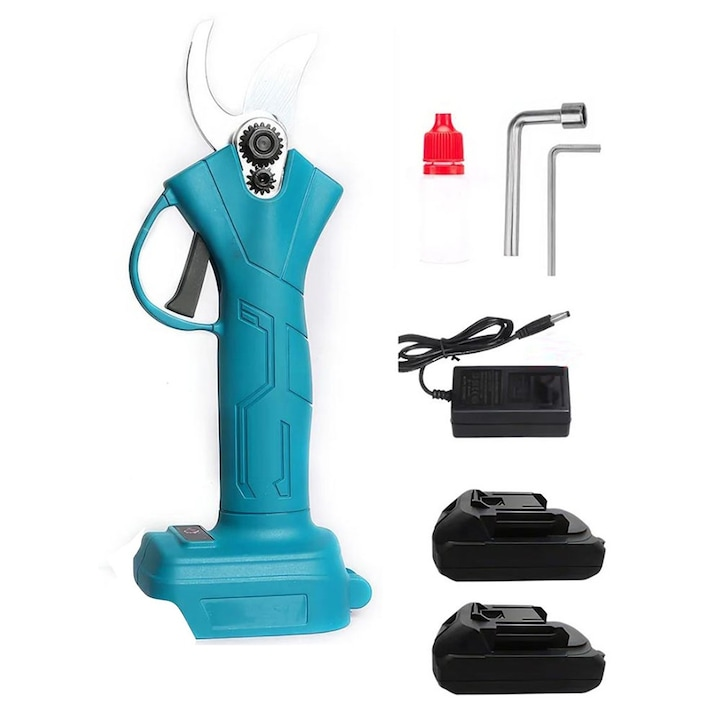 Foarfecă Electrică de Grădină cu 2 Acumulatori 24V – Tăiere până la 30 mm
