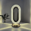 1+1 GRATIS : Lampa LED decorativa, veioza din cristal acrilic, lumina ambientala, 3 culori, alb rece/cald/neutru, control touch, reincarcabila, ovala