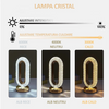 1+1 GRATIS : Lampa LED decorativa, veioza din cristal acrilic, lumina ambientala, 3 culori, alb rece/cald/neutru, control touch, reincarcabila, ovala