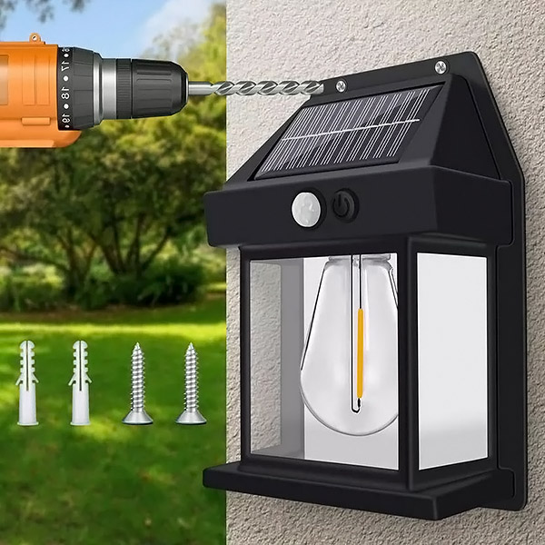 Set 3 Lămpi solare pentru exerior cu senzor de mișcare