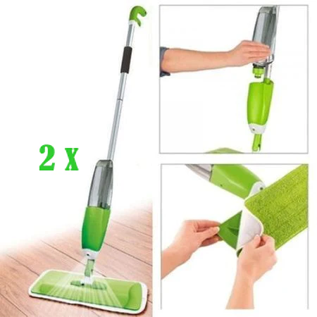 1+1 GRATIS: Mop cu pulverizator + 2 Lavete CADOU