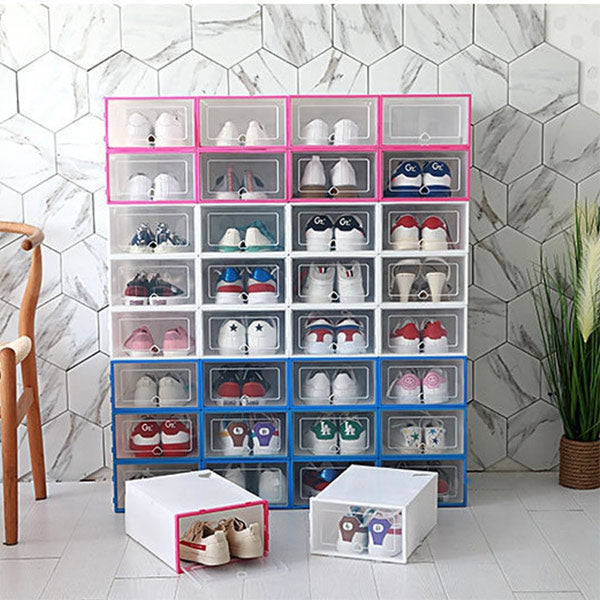 SET 12X Cutii de plastic pentru depozitarea pantofilor