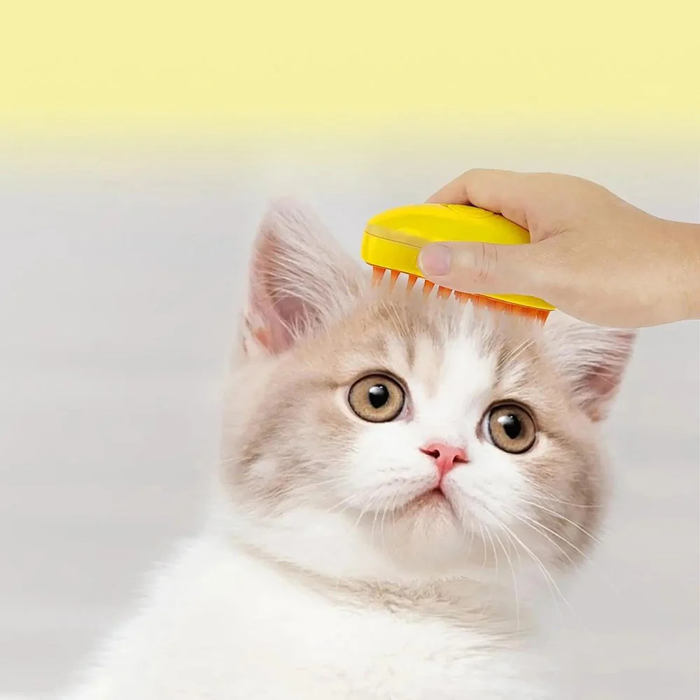 Minge cu rulare automată pentru animale de companie + Perie cu Abur pentru animale