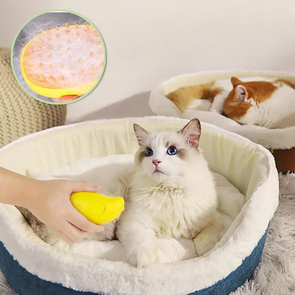 Minge cu rulare automată pentru animale de companie + Perie cu Abur pentru animale