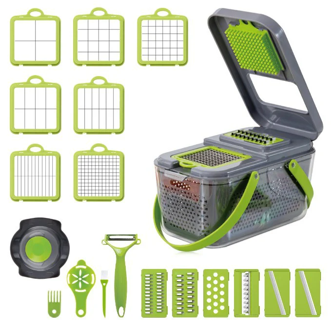 Razatoare multifunctionala pentru legume cu 22 accesorii
