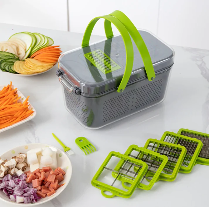 Razatoare multifunctionala pentru legume cu 22 accesorii
