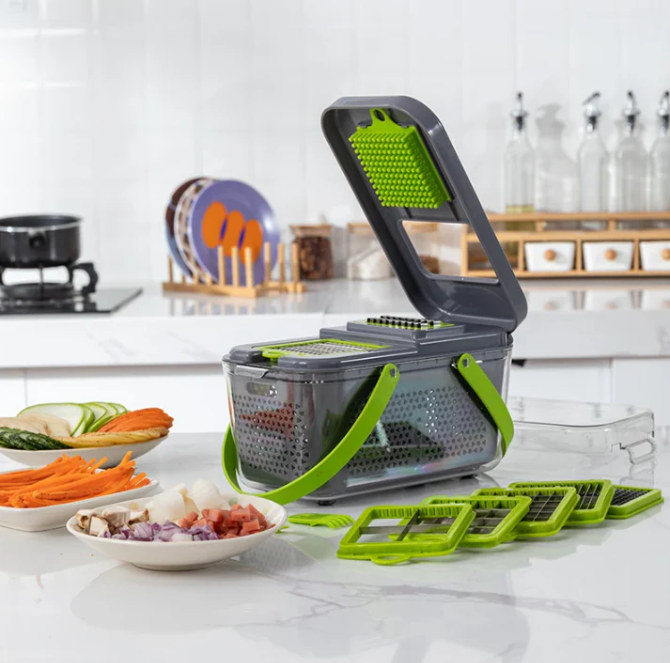 Razatoare multifunctionala pentru legume cu 22 accesorii