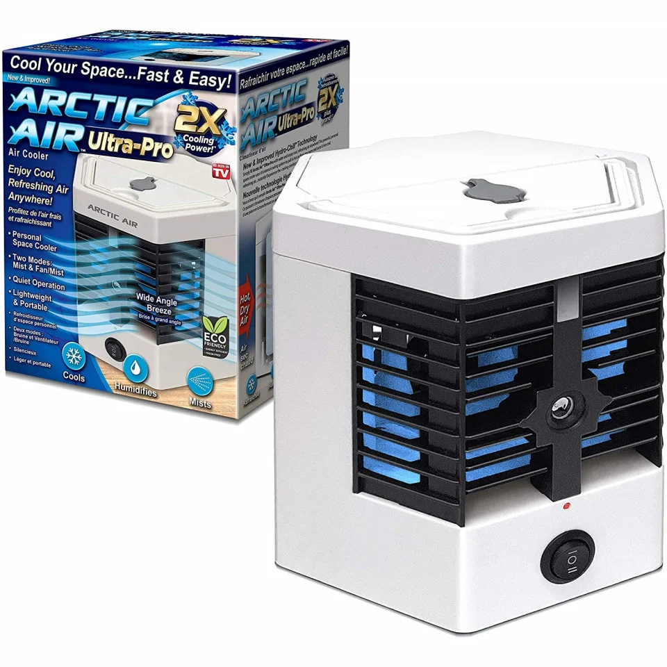 Racitor de aer cu gheata, portabil, Ventilator, umidificator, purificator, Arctic Cool Ultra-Pro, 2 Trepte, 10W, USB