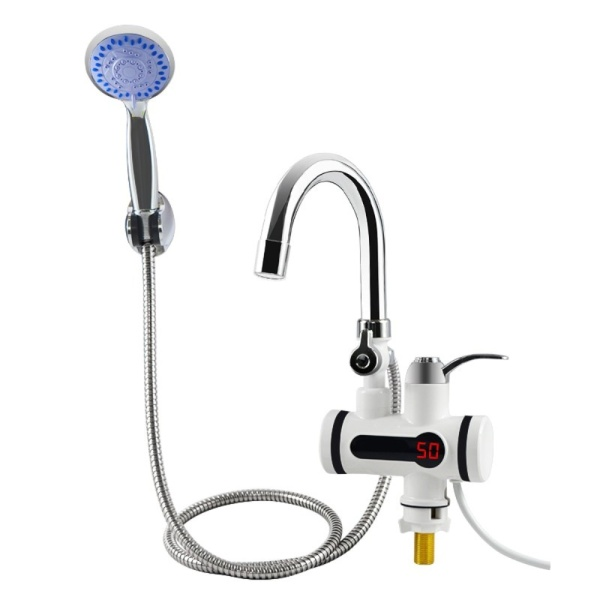 Robinet electric cu incalzire instanta si prindere pe chiuveta + dus