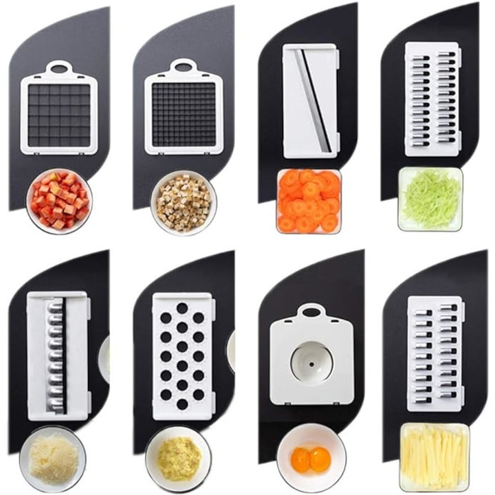 Razatoare Veggie Slicer 14 piese, lame inox + maner protectie